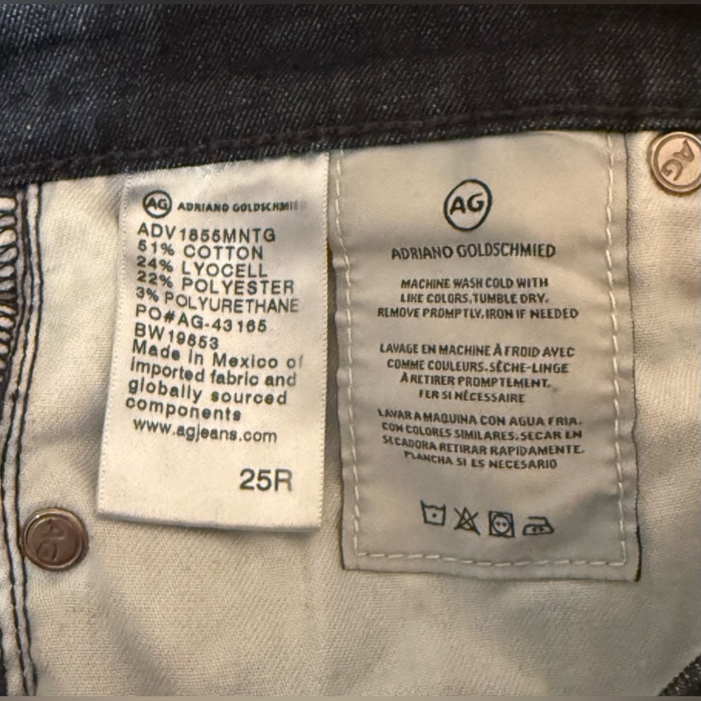 AG Adriano Goldschmied The Prima Ankle Mid Rise Cigarette Jeans Concord Size 25 - Picture 12 of 13